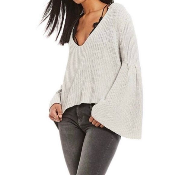 Free People Damsel Bell Sleeve Sweater L - Picture 1 of 6